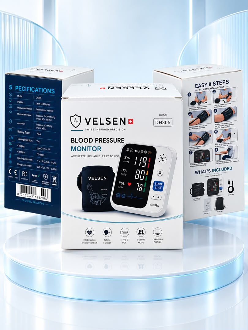 فشارسنج دیجیتال سخنگو فارسی VELSEN مدل DH305