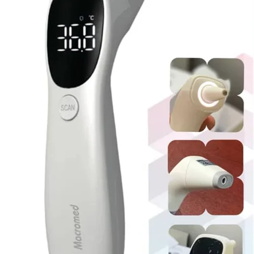 تب سنج لیزری ماکرومد MACROMED دوکاره- گوش و پیشانی AET-R842